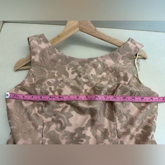 Eliza J Pink & Gold Lace Midi Dress - Picture 10 of 10